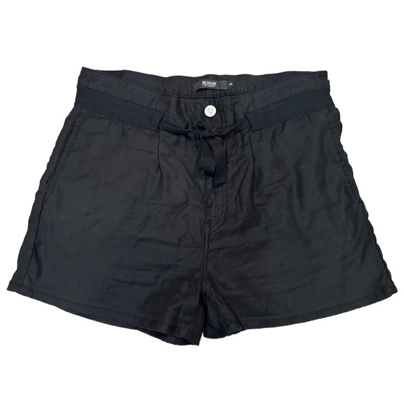 Hudson Women’s Paper Bag Shorts In Black‎ Beauty Size 26 - Picture 1 of 6